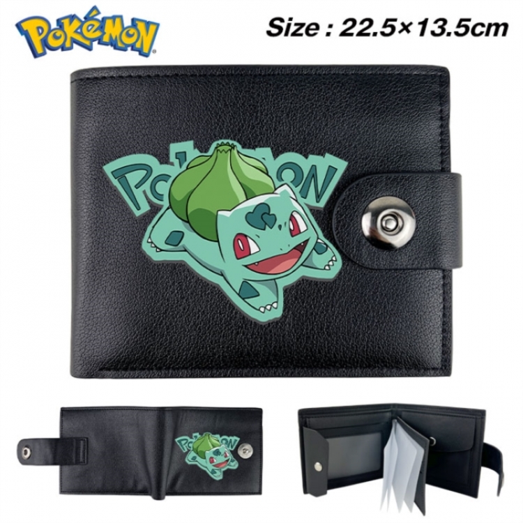 Pokemon Animation snap fastener black pickup bag wallet 22.5X13.5CM