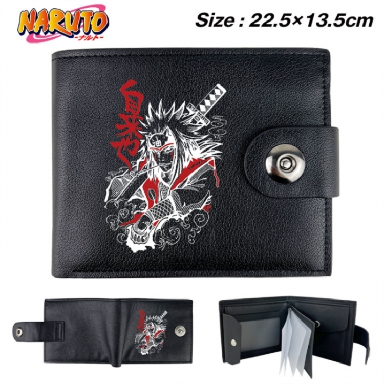 Naruto  Animation snap fastener black pickup bag wallet 22.5X13.5CM