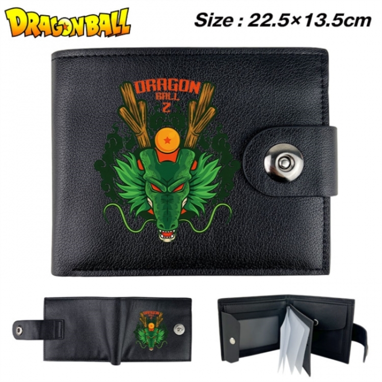 DRAGON BALL Animation snap fastener black pickup bag wallet 22.5X13.5CM