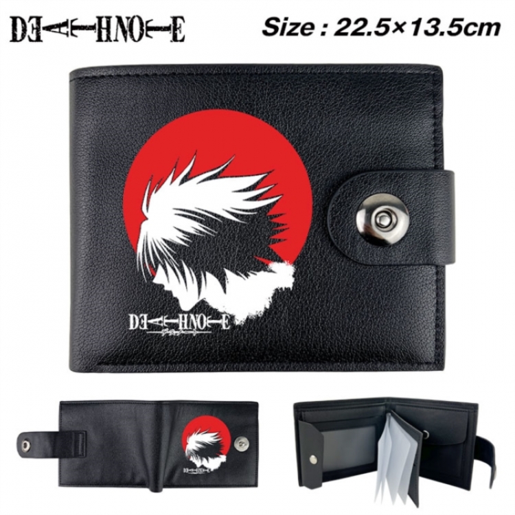 Death note Animation snap fastener black pickup bag wallet 22.5X13.5CM