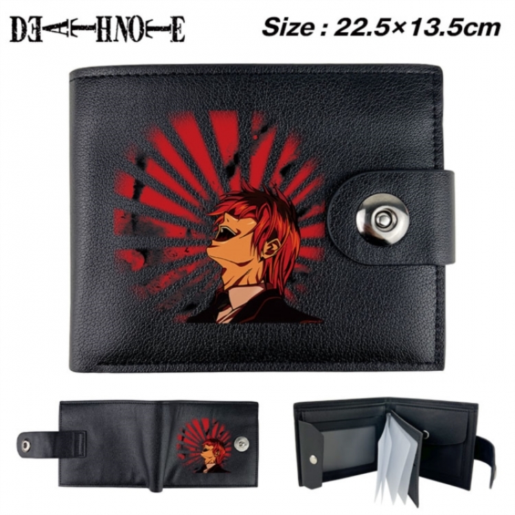 Death note Animation snap fastener black pickup bag wallet 22.5X13.5CM