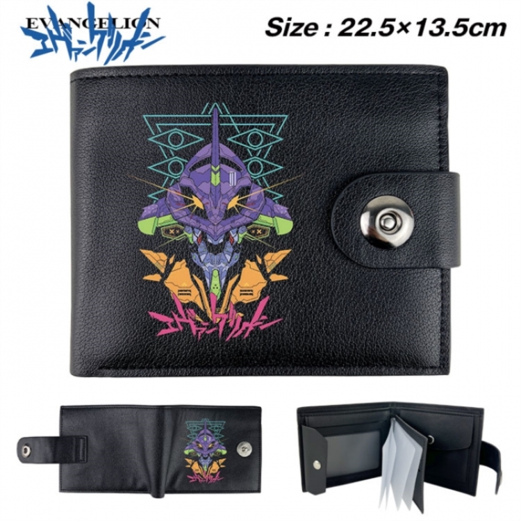 EVA Animation snap fastener black pickup bag wallet 22.5X13.5CM