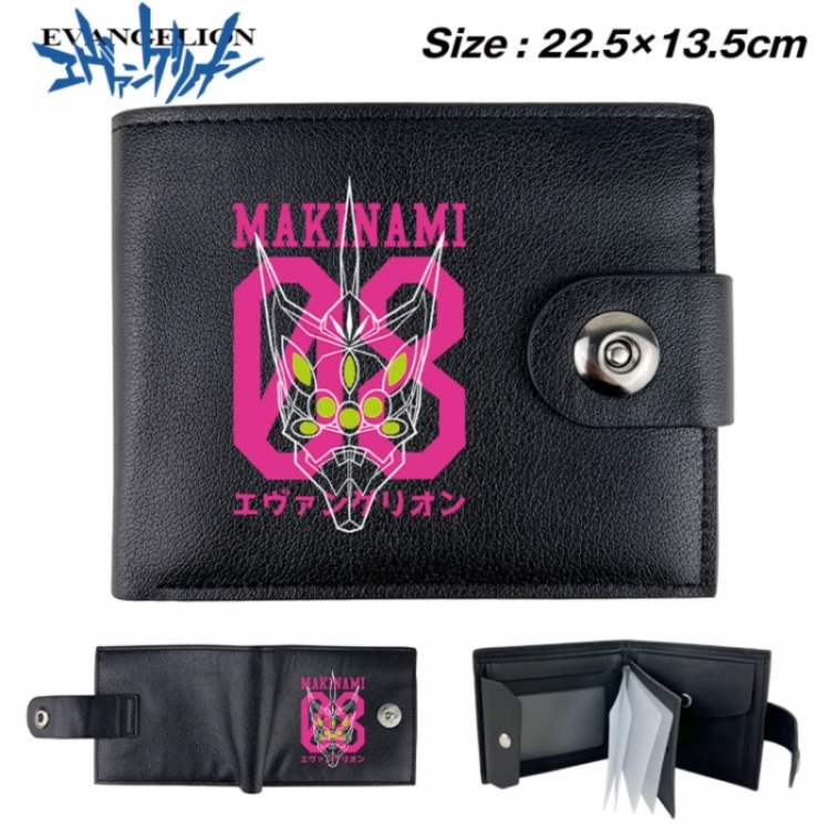 EVA Animation snap fastener black pickup bag wallet 22.5X13.5CM