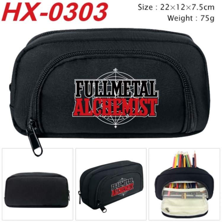 Fullmetal Alchemist Anime 3D pencil case with insulation layer Pencil Bag 22X15X7.5CM
