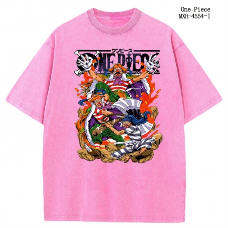 One Piece Anime peripheral pure cotton washed and worn T-shirt from S to 2XL