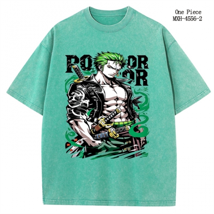One Piece Anime peripheral pure cotton washed and worn T-shirt from S to 2XL