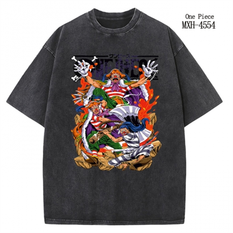 One Piece Anime peripheral pure cotton washed and worn T-shirt from S to 2XL