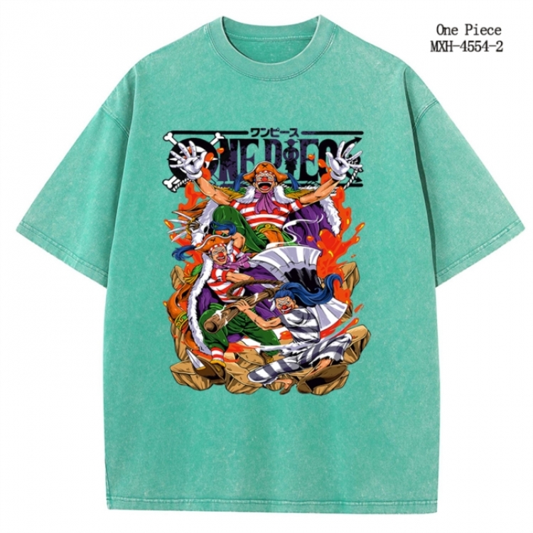 One Piece Anime peripheral pure cotton washed and worn T-shirt from S to 2XL