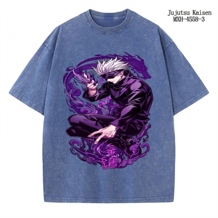 Jujutsu Kaisen Anime peripheral pure cotton washed and worn T-shirt from S to 2XL