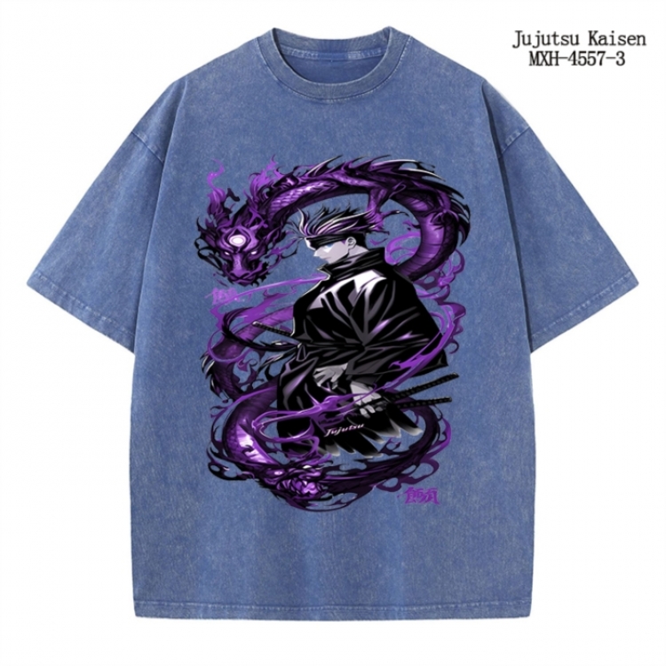 Jujutsu Kaisen Anime peripheral pure cotton washed and worn T-shirt from S to 2XL
