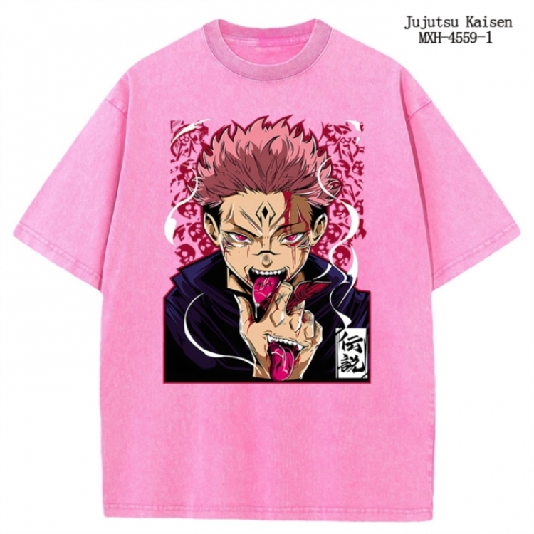 Jujutsu Kaisen Anime peripheral pure cotton washed and worn T-shirt from S to 2XL