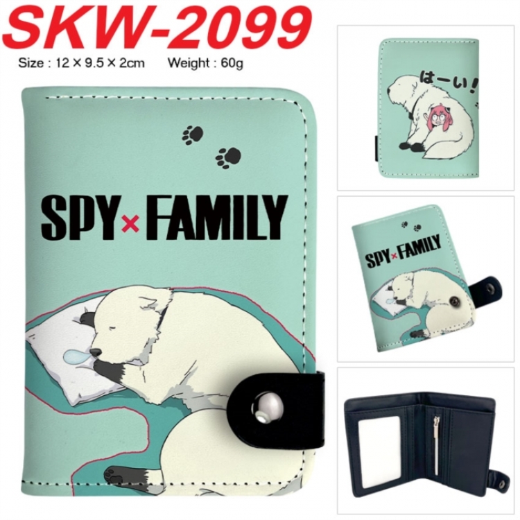 SPY×FAMILY Anime vertical button folding wallet 12X9.5X2CM 60g