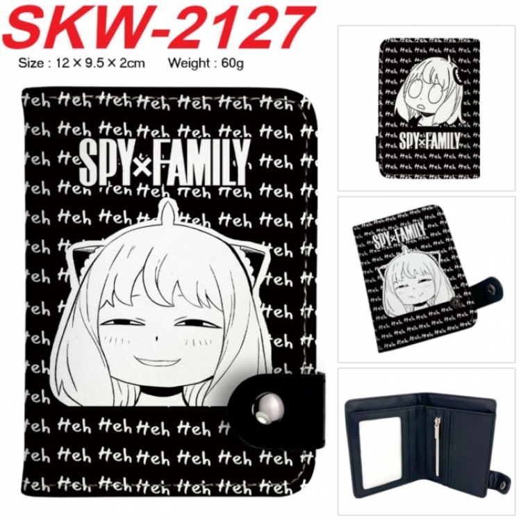 SPY×FAMILY Anime vertical button folding wallet 12X9.5X2CM 60g