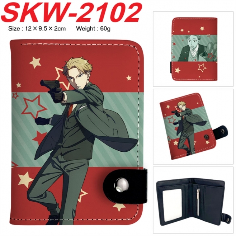 SPY×FAMILY Anime vertical button folding wallet 12X9.5X2CM 60g
