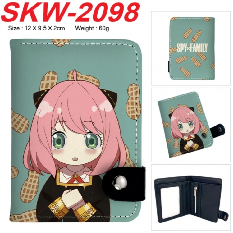 SPY×FAMILY Anime vertical button folding wallet 12X9.5X2CM 60g