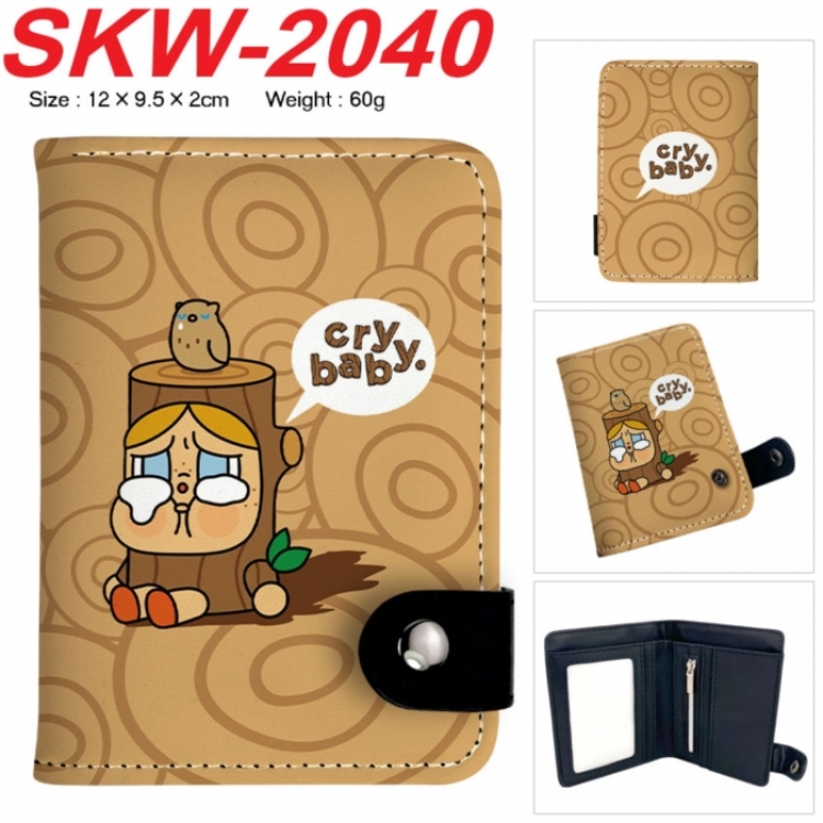 Cry Baby Anime vertical button folding wallet 12X9.5X2CM 60g