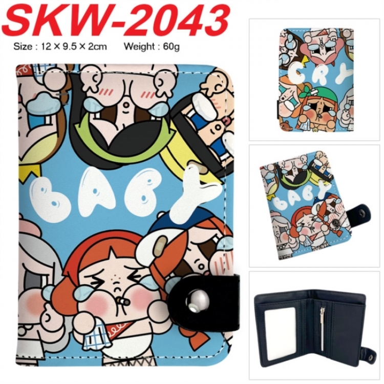 Cry Baby Anime vertical button folding wallet 12X9.5X2CM 60g