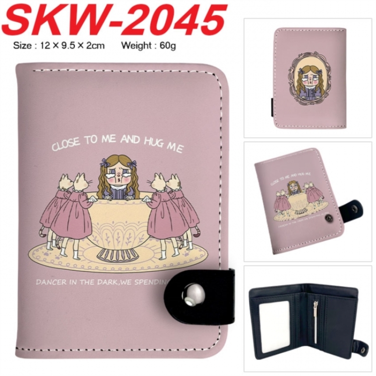 Cry Baby Anime vertical button folding wallet 12X9.5X2CM 60g