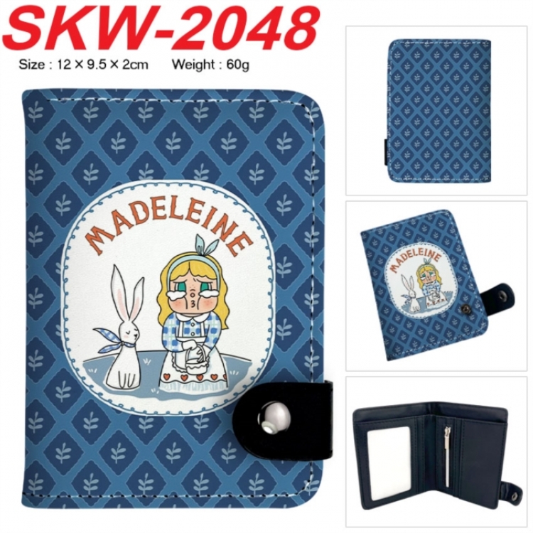 Cry Baby Anime vertical button folding wallet 12X9.5X2CM 60g