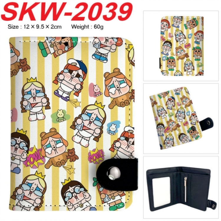 Cry Baby Anime vertical button folding wallet 12X9.5X2CM 60g