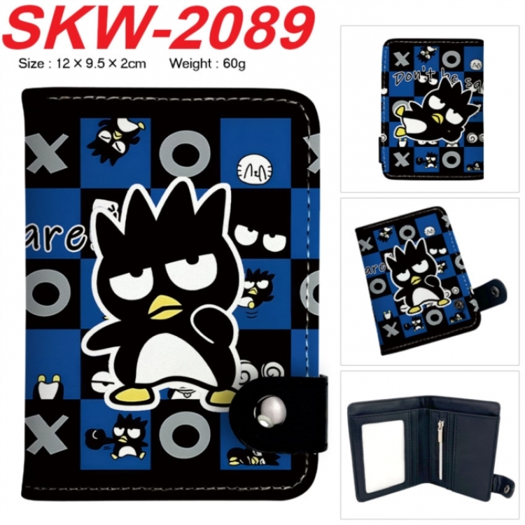 BAD BADTZ-MARU Anime vertical button folding wallet 12X9.5X2CM 60g
