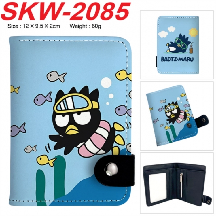 BAD BADTZ-MARU Anime vertical button folding wallet 12X9.5X2CM 60g