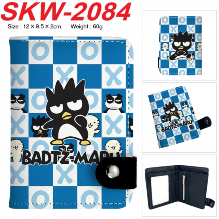 BAD BADTZ-MARU Anime vertical button folding wallet 12X9.5X2CM 60g