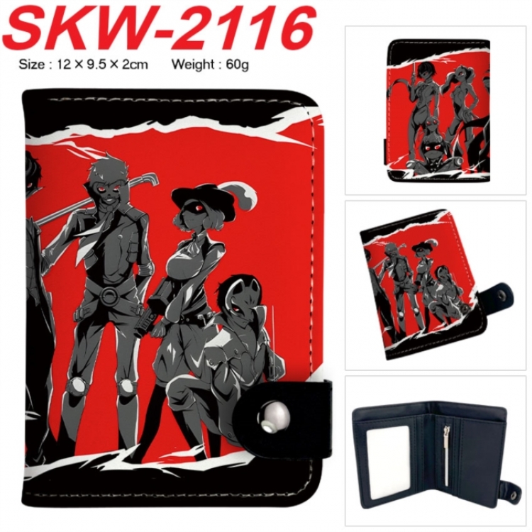 Megami Ibunroku Persona Anime vertical button folding wallet 12X9.5X2CM 60g