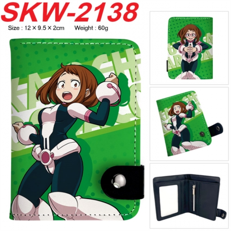 My Hero Academia Anime vertical button folding wallet 12X9.5X2CM 60g