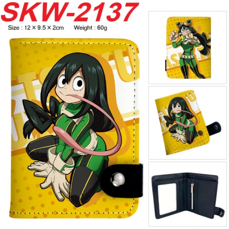 My Hero Academia Anime vertical button folding wallet 12X9.5X2CM 60g