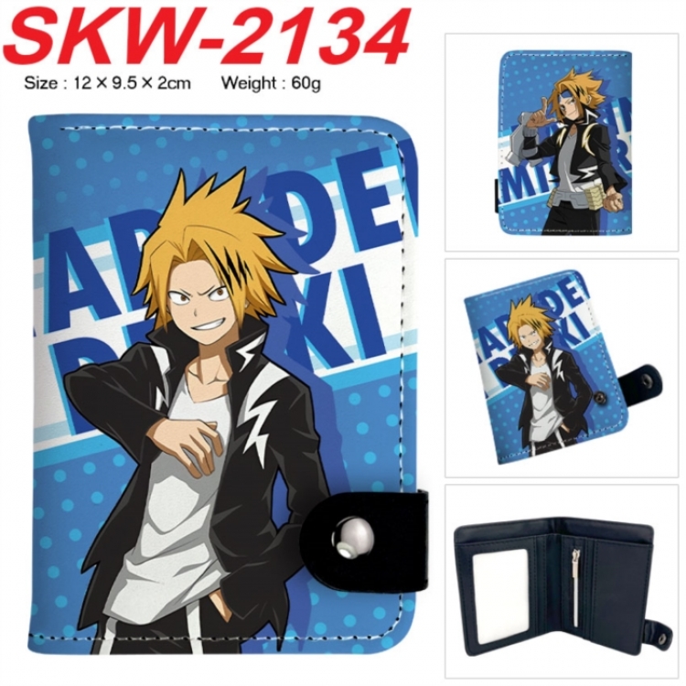 My Hero Academia Anime vertical button folding wallet 12X9.5X2CM 60g