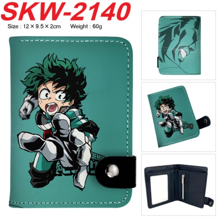 My Hero Academia Anime vertical button folding wallet 12X9.5X2CM 60g