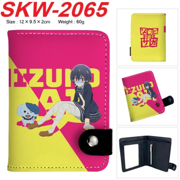 ZombieLandSaga Anime PU leather material circular zipper zero wallet 14cm