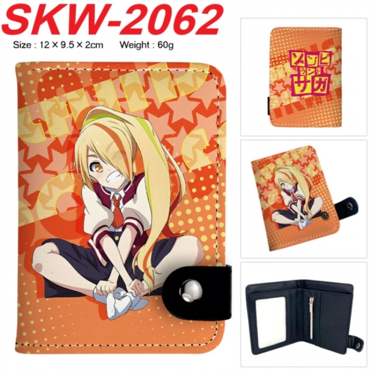 ZombieLandSaga Anime PU leather material circular zipper zero wallet 14cm
