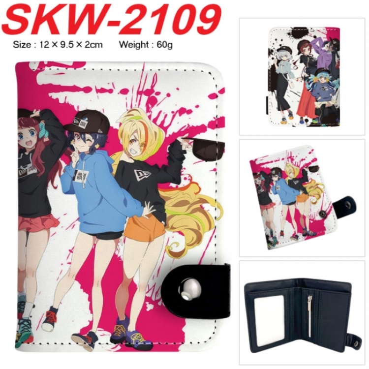 ZombieLandSaga Anime PU leather material circular zipper zero wallet 14cm