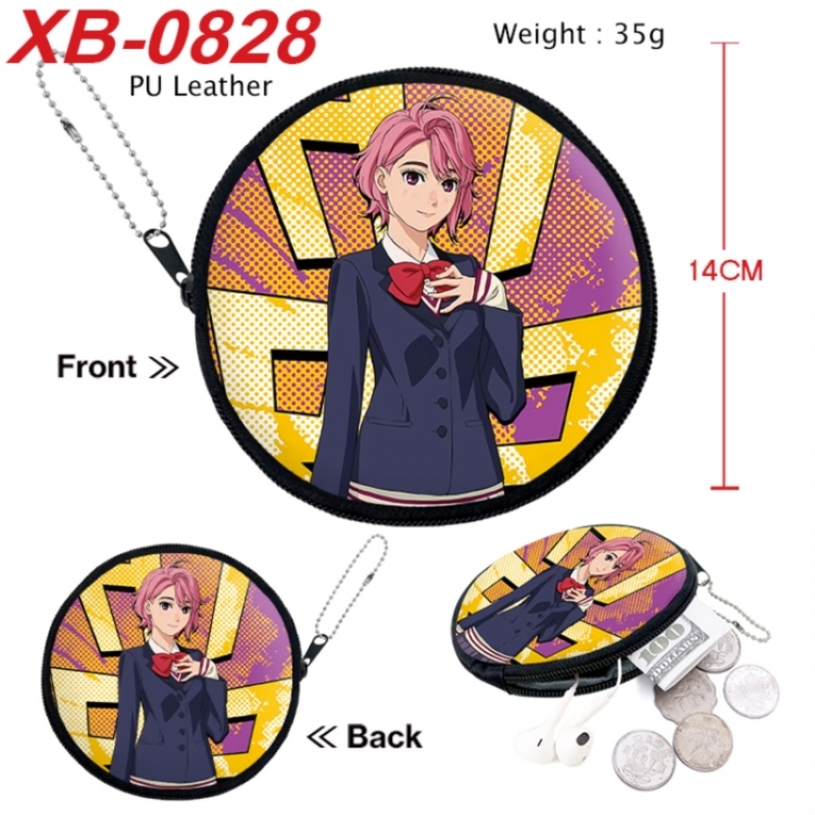 Dandadan Anime PU leather material circular zipper zero wallet 14cm