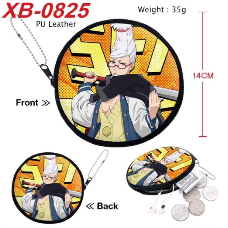 Dandadan Anime PU leather material circular zipper zero wallet 14cm