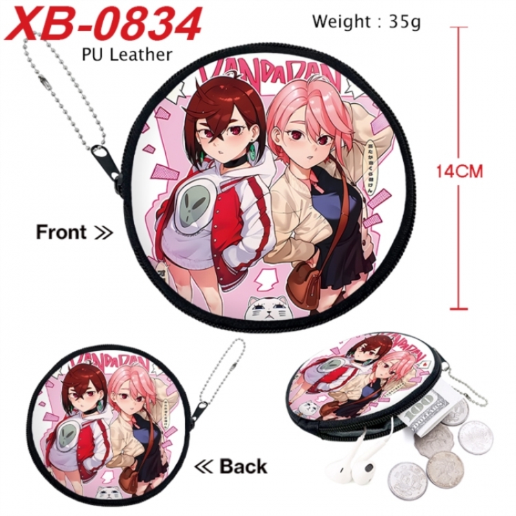 Dandadan Anime PU leather material circular zipper zero wallet 14cm