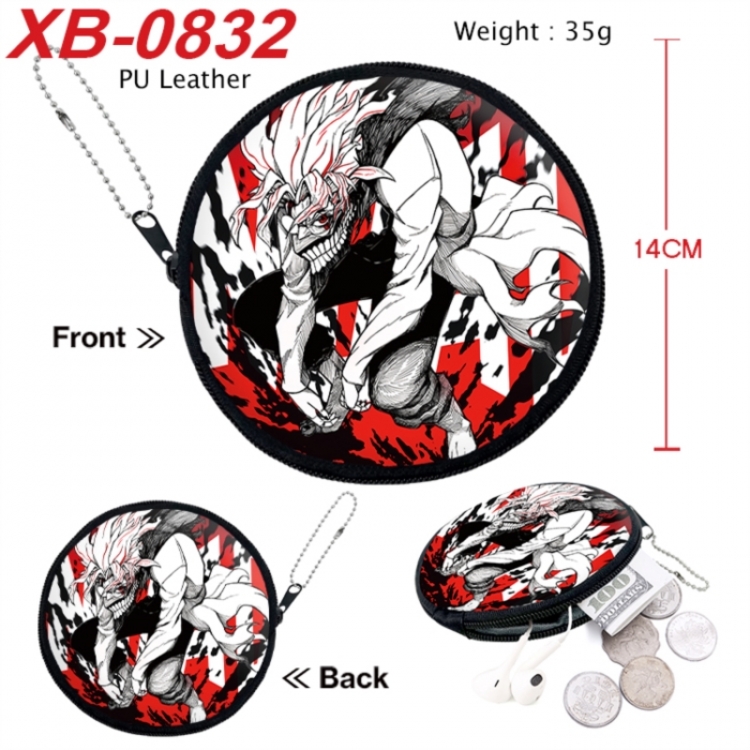 Dandadan Anime PU leather material circular zipper zero wallet 14cm