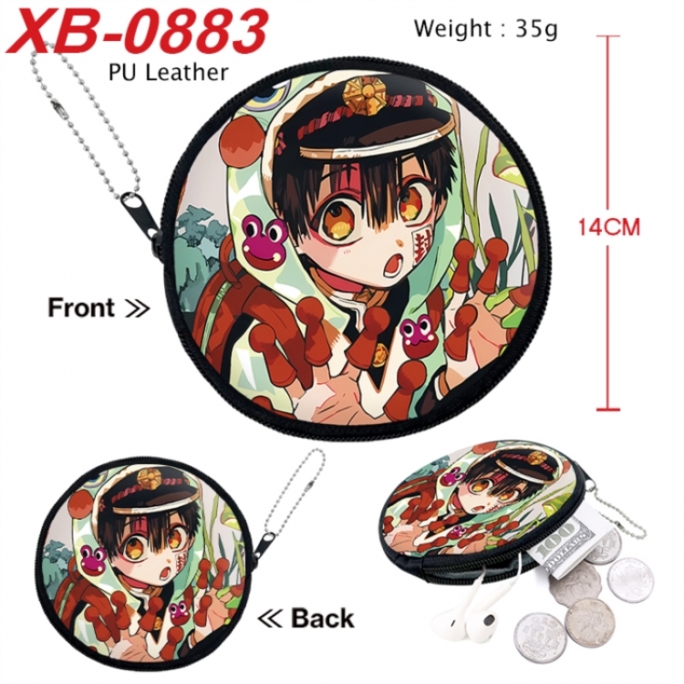 Toilet-bound Hanako-kun Anime PU leather material circular zipper zero wallet 14cm