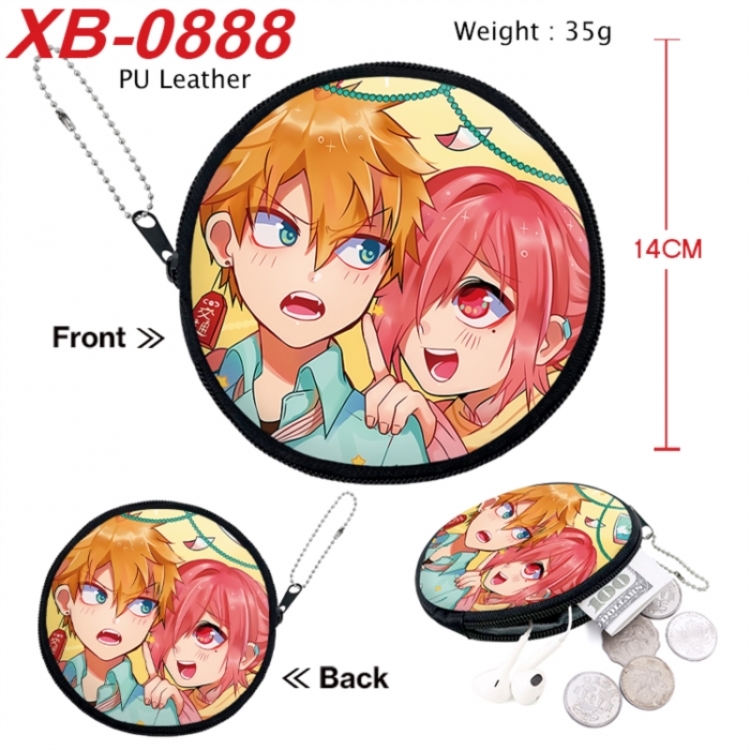 Toilet-bound Hanako-kun Anime PU leather material circular zipper zero wallet 14cm