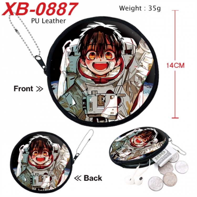 Toilet-bound Hanako-kun Anime PU leather material circular zipper zero wallet 14cm