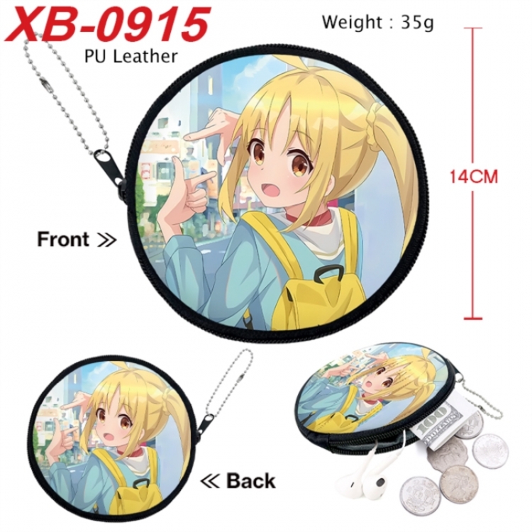 BOCCHI THE ROCK! Anime PU leather material circular zipper zero wallet 14cm