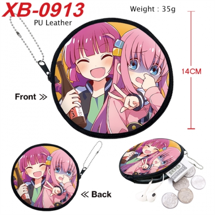 BOCCHI THE ROCK! Anime PU leather material circular zipper zero wallet 14cm