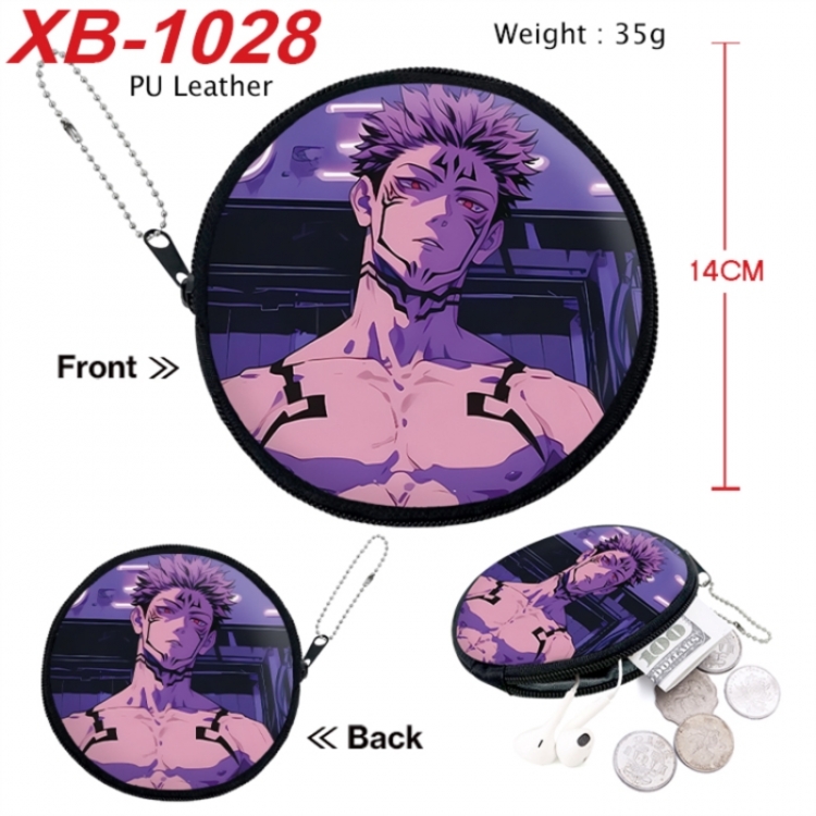 Jujutsu Kaisen Anime PU leather material circular zipper zero wallet 14cm