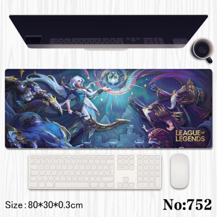 League of Legends Anime peripheral computer mouse pad office desk pad multifunctional pad 80X30X0.3cm