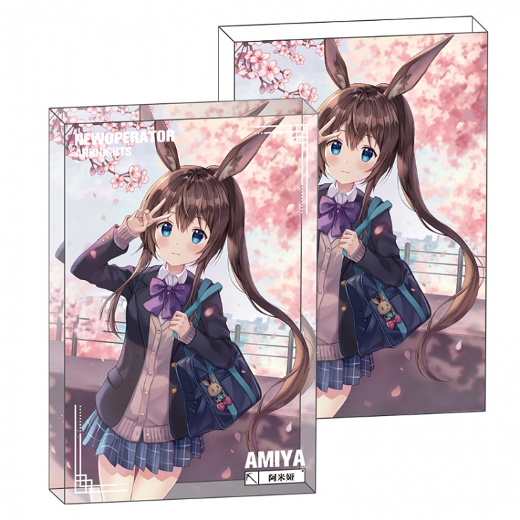 Arknights Anime game acrylic card brick desktop decoration 8X12X1.2cm