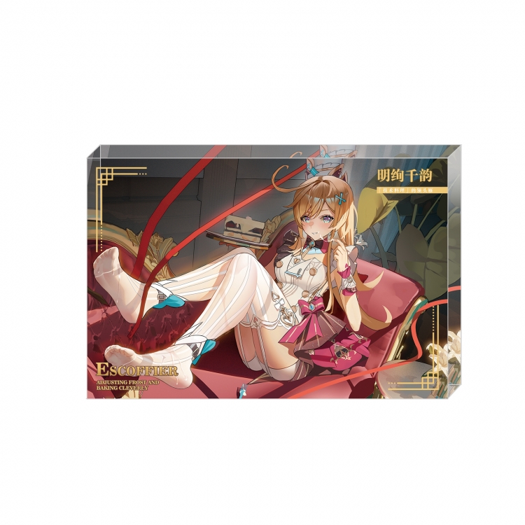 Genshin Impact Anime game acrylic card brick desktop decoration 8X12X1.2cm