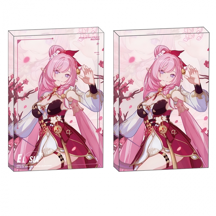 Collapse 3 Anime game acrylic card brick desktop decoration 8X12X1.2cm