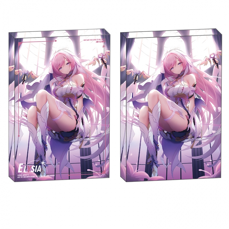 Collapse 3 Anime game acrylic card brick desktop decoration 8X12X1.2cm